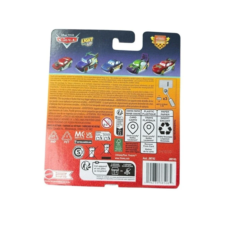 Mattel Disney Pixar Cars Light Up Wingo 20th Anniversary HTF
